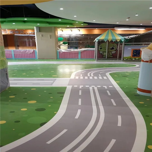indoor floor tiles PVC vinyl colorful flooring for kids