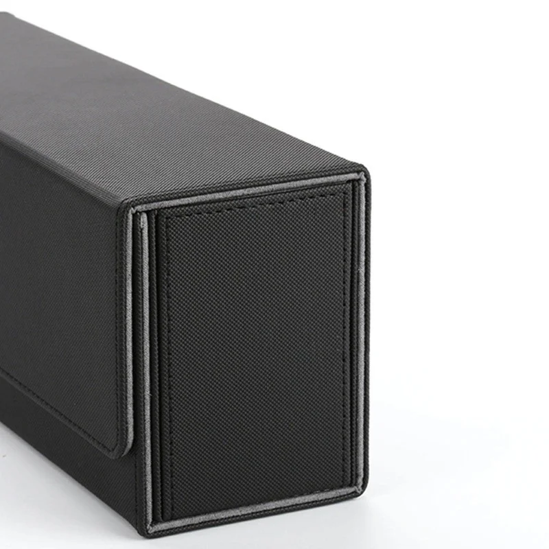 Wholesale Luxury Custom Magnetic Black Pu Leather Card Game Deck 4 Box Playing Card Storage Holder for MTG Trading Cards Games