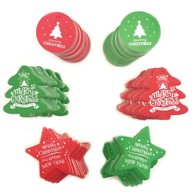 Customize Different Shapes Brown Color Craft Paper Christmas Gift Hang Tags