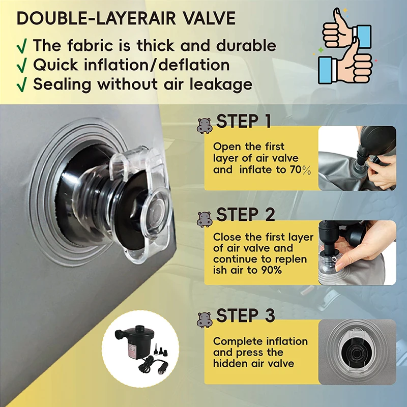 High Quality Inflatable Car Bed Mattress Truck Bed Air Mattress For Car Air Mattress