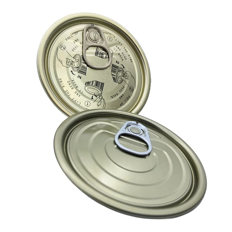 OEM Canned 307 Tinplate Eoe Can Lid Maker From China TFS Easy Open Ends Tin Lids for Sale