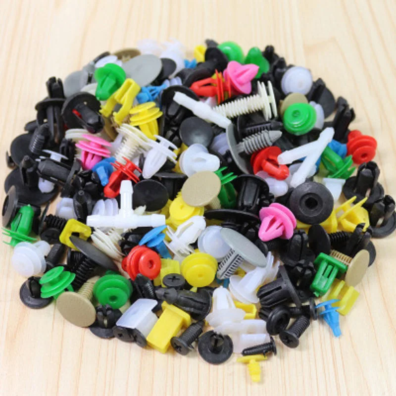 Car Fender Bumper Plastic Clip Portable Fastener Door Panel Fixing Push Pins Color Size Random Automotive Accessory