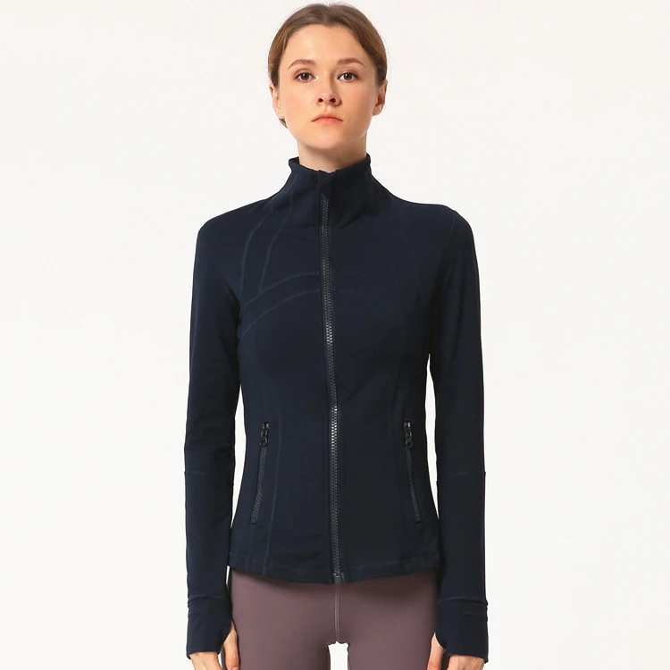 Ladies Sports Running Gym Coat Custom Fitness Long Sleeve Yoga Workout Jacket
