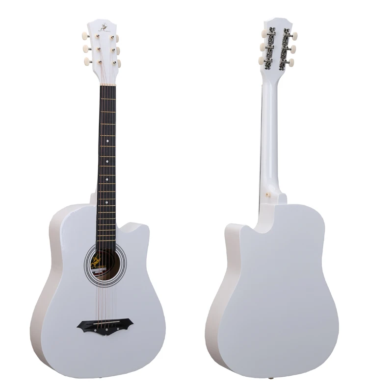 Online Store Best Seller Colorful Guitar Cheap Wholesale Custom Logo 6 Steel Strings Acoustic Guitar 38 inch Guitar for beginner
