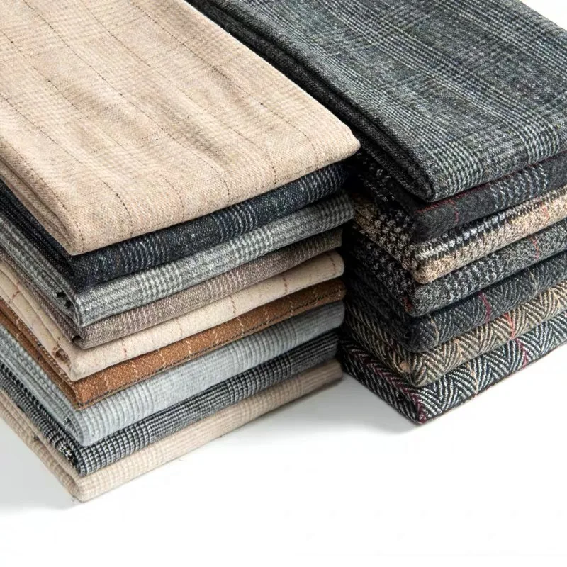 
HOT SALE MELTON woven merino wool polyester blend woolen fabric 