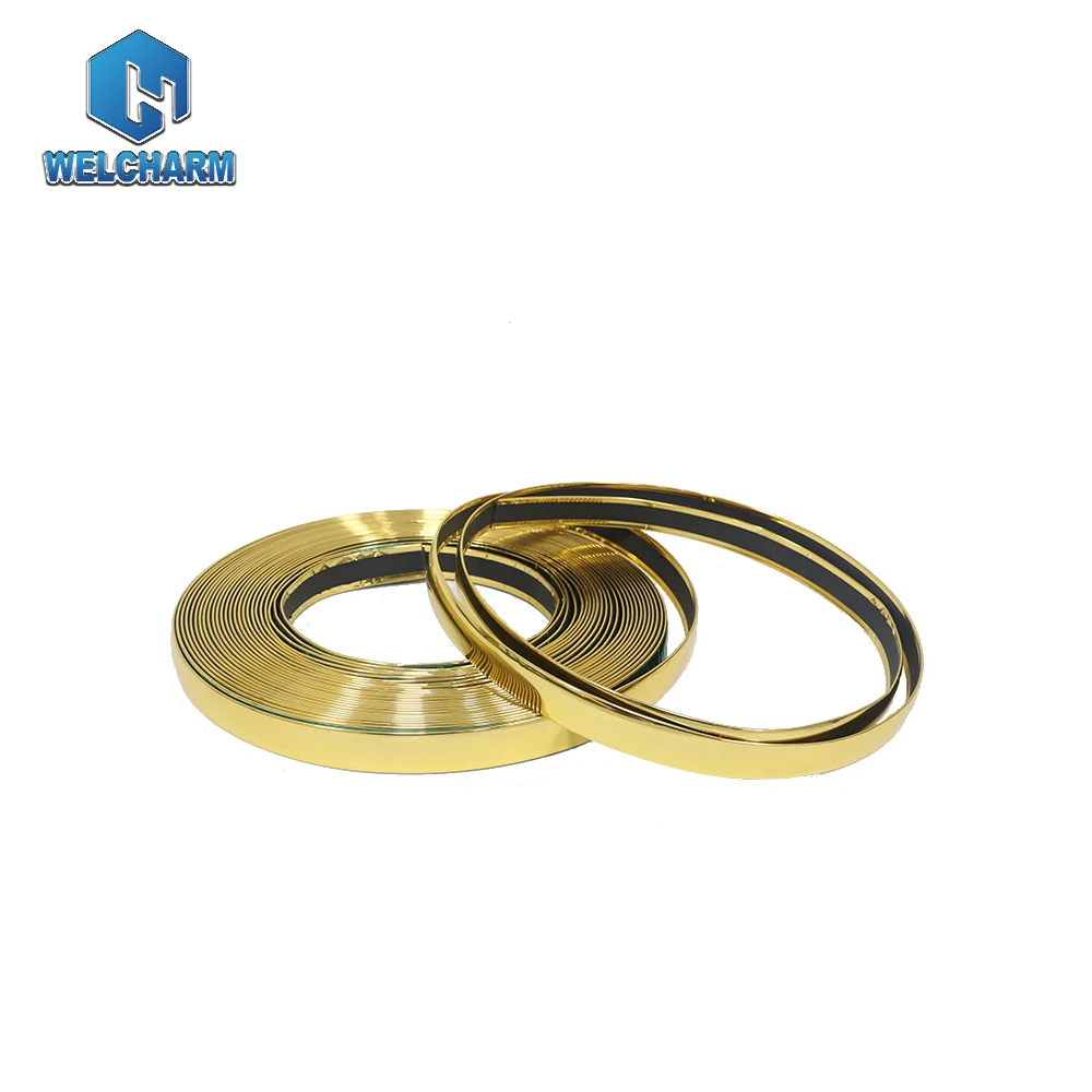 Table Cabinet Sofa Decorative Furniture Edge Accessories Strip Gold Pvc Plastic Edge Banding Flexible Tape Strip