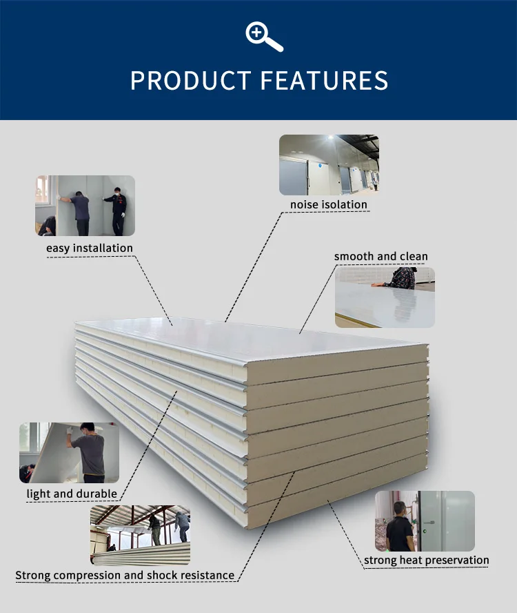 Cold Storage Plate Factory Price Product Customization Pur Pu Sandwich Panels For Cold Room
