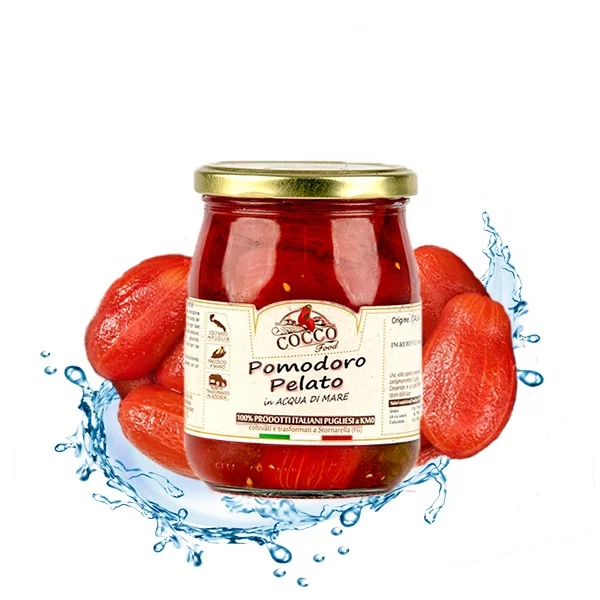 Best Products Hand Peeled  Fresh Red Tomato In Sea Water Ideal For First And Second Courses And Italian Focaccia