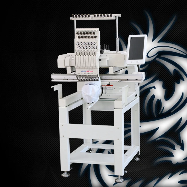 Industriales Single Head 12/15 Needle Embroidery Machine Embroidery Machine Hat Hoop Flat Shoes Broder