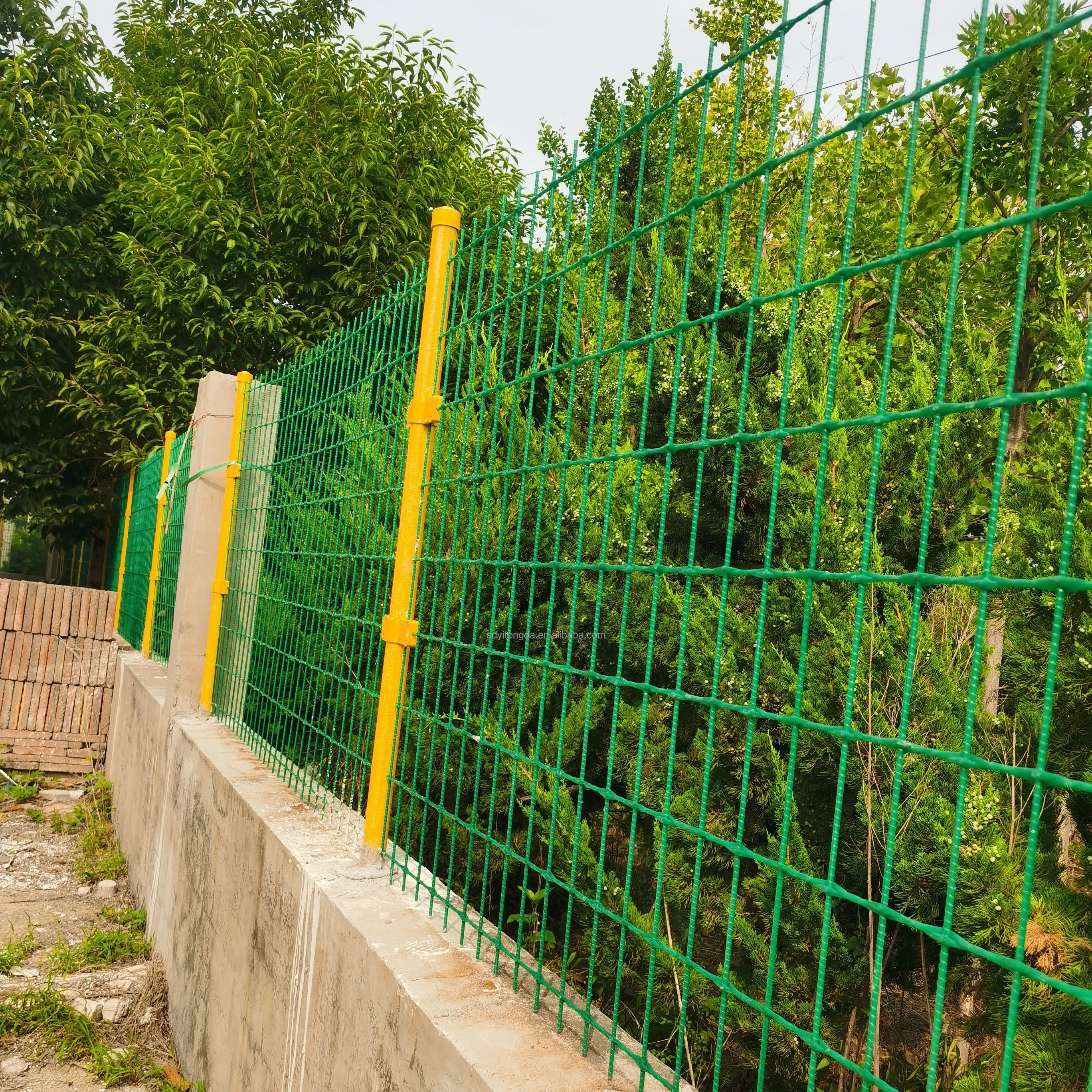 3D изогнутая проволочная сетчатая панель для домашнего и наружного сада 2 м стальная и железная рама с сварной техникой, Термообработанные деревянные бассейны