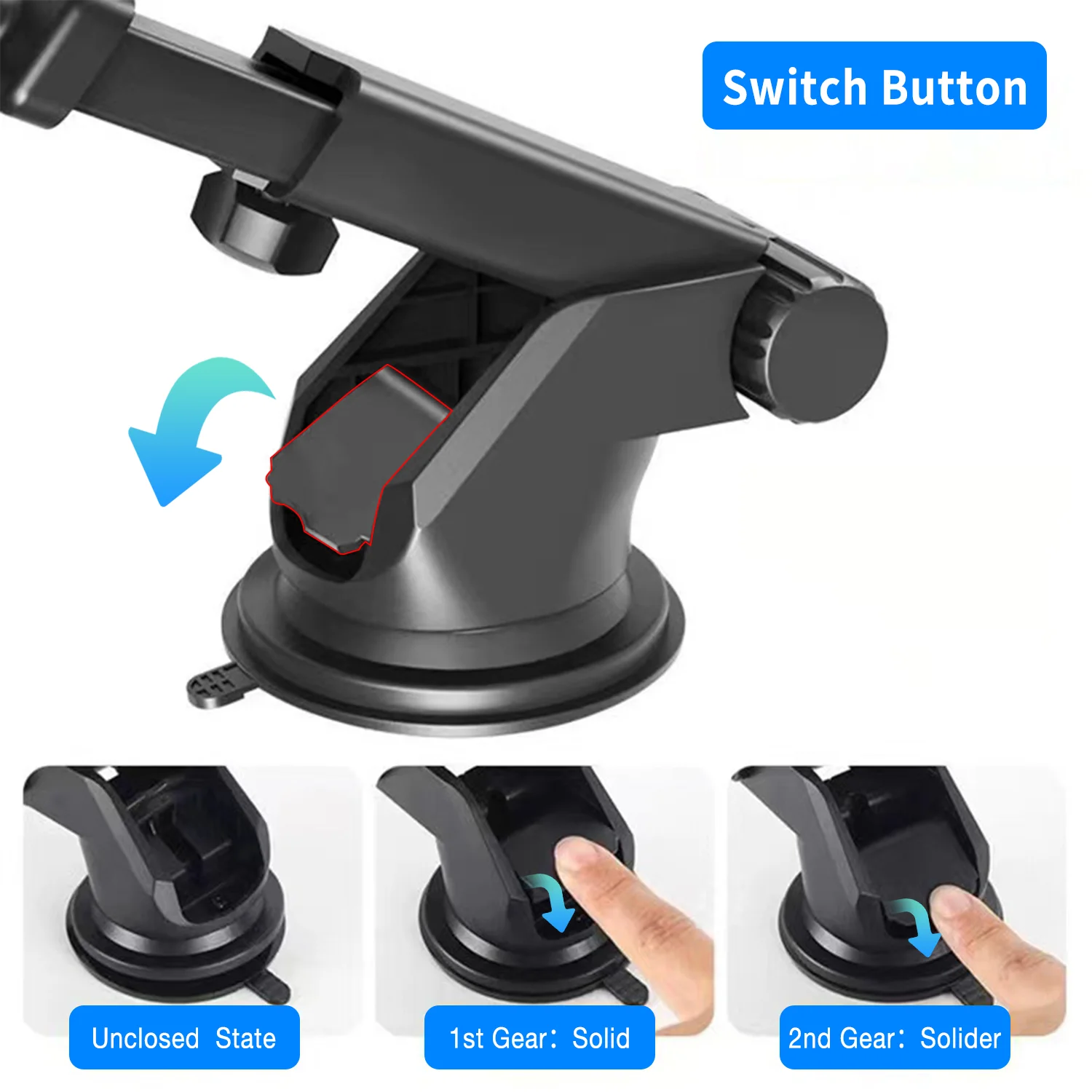 Rotatable Car DVR Holder Long Arm Telescopic Bracket GPS Navigation Dashboard Mount for Rearview Mirror Camera Car Accessories