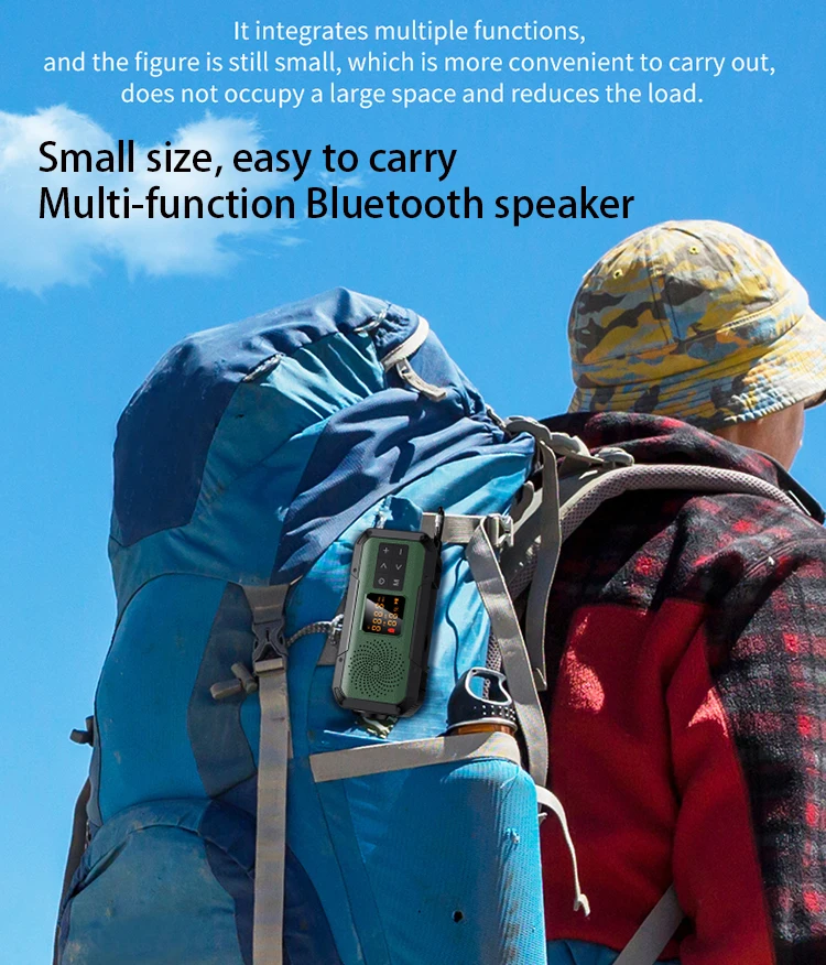 Super Ultra HD AM FM Global radio Digital Multi wireless speaker Talki The Radio With Stand/Hook for outdoor