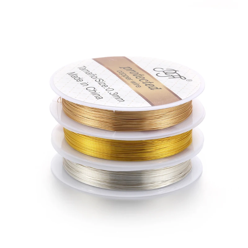 1 Roll Copper wire 0.2/0.3/0.4/0.5/0.6/0.8mm Copper wire Cords DIY Jewelry Making Accessories V160