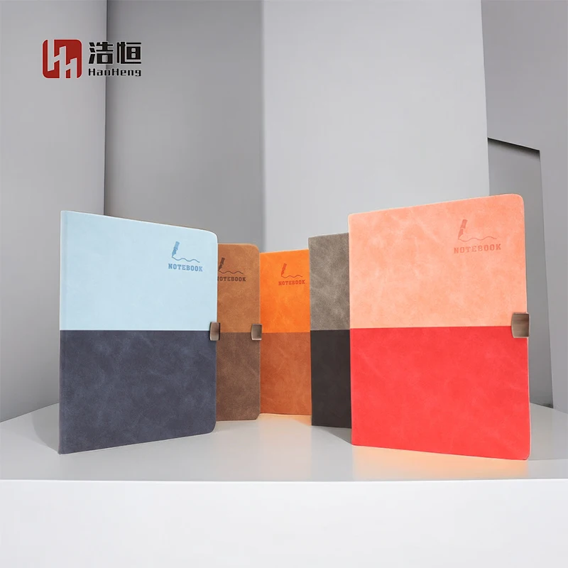 Jesmonite Custom A5 Leather-Look PU Printed Hardcover Notebook Diary Daily Planner Gift for Business Office Size A6