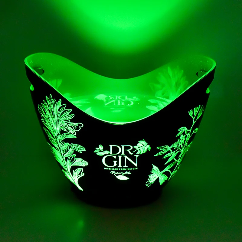 whiskey champagne bar light up club bar ware screen led ice bucket OEM Factory patent good quality large capacity rose beer