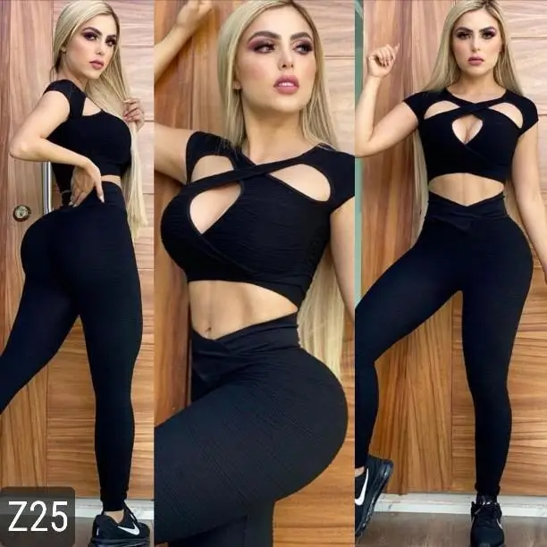 KC 2022 Ins New hollow out bright color elastic breathable yoga sports fitness suit for women