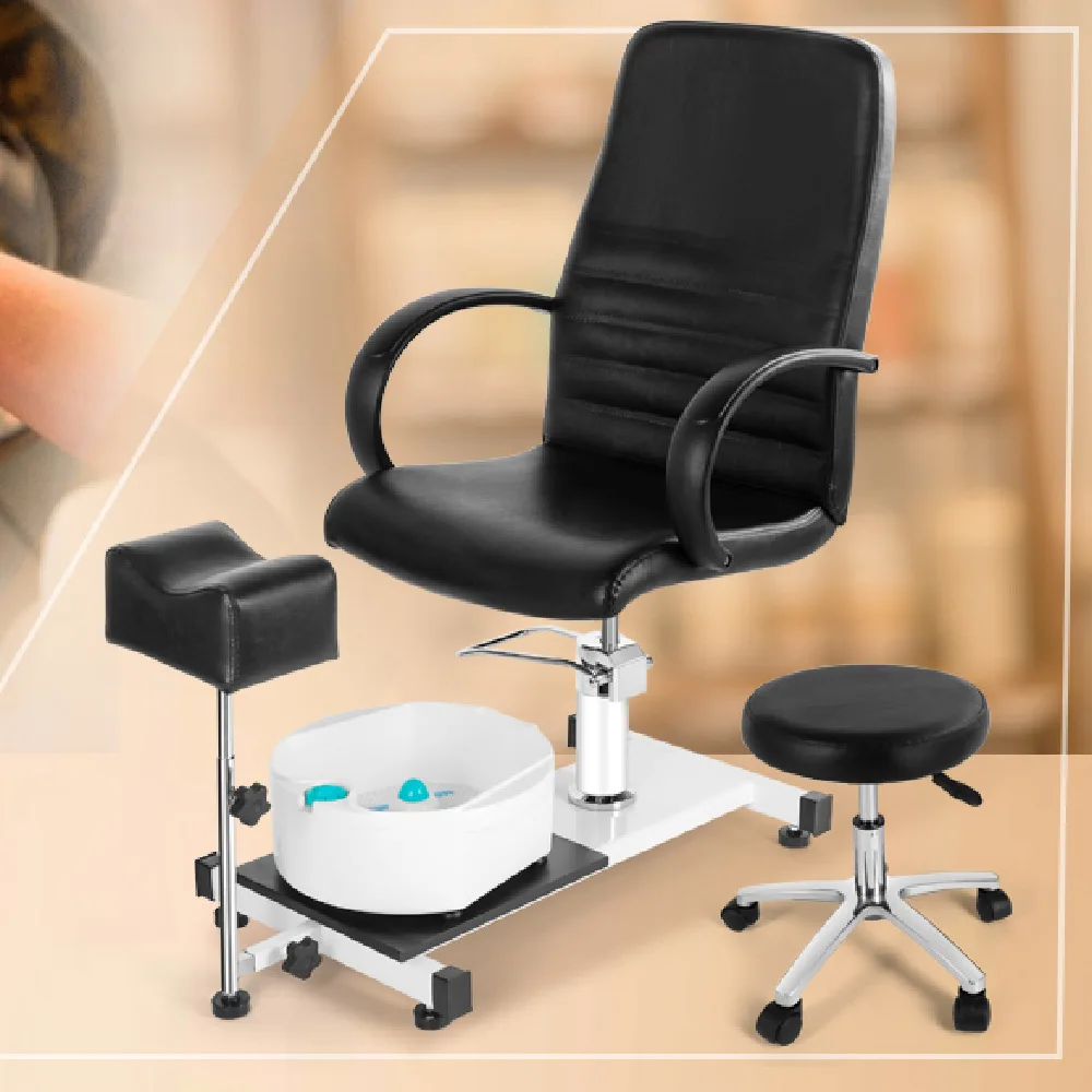 Pedicure chair hydraulic swivel spa message chair with massage basin aluminum alloy amazon hot sale
