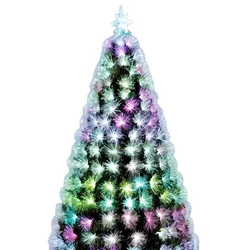China Manufacturing Wholesale multicolor LED Fiber Optical Christmas Tree adornos de navidad pohon natal