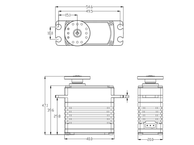 K-power RC42P 40kg high torque 360 degree rotation magnetic encoder rc robot servo