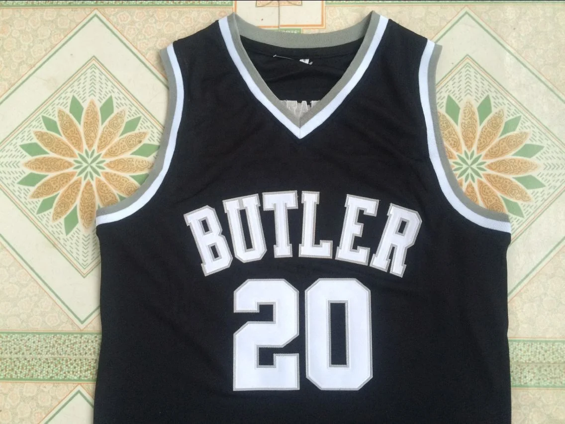 
USA Butler #20 N C A A high school black color basketball jersey custom uniforms men basketball black set 