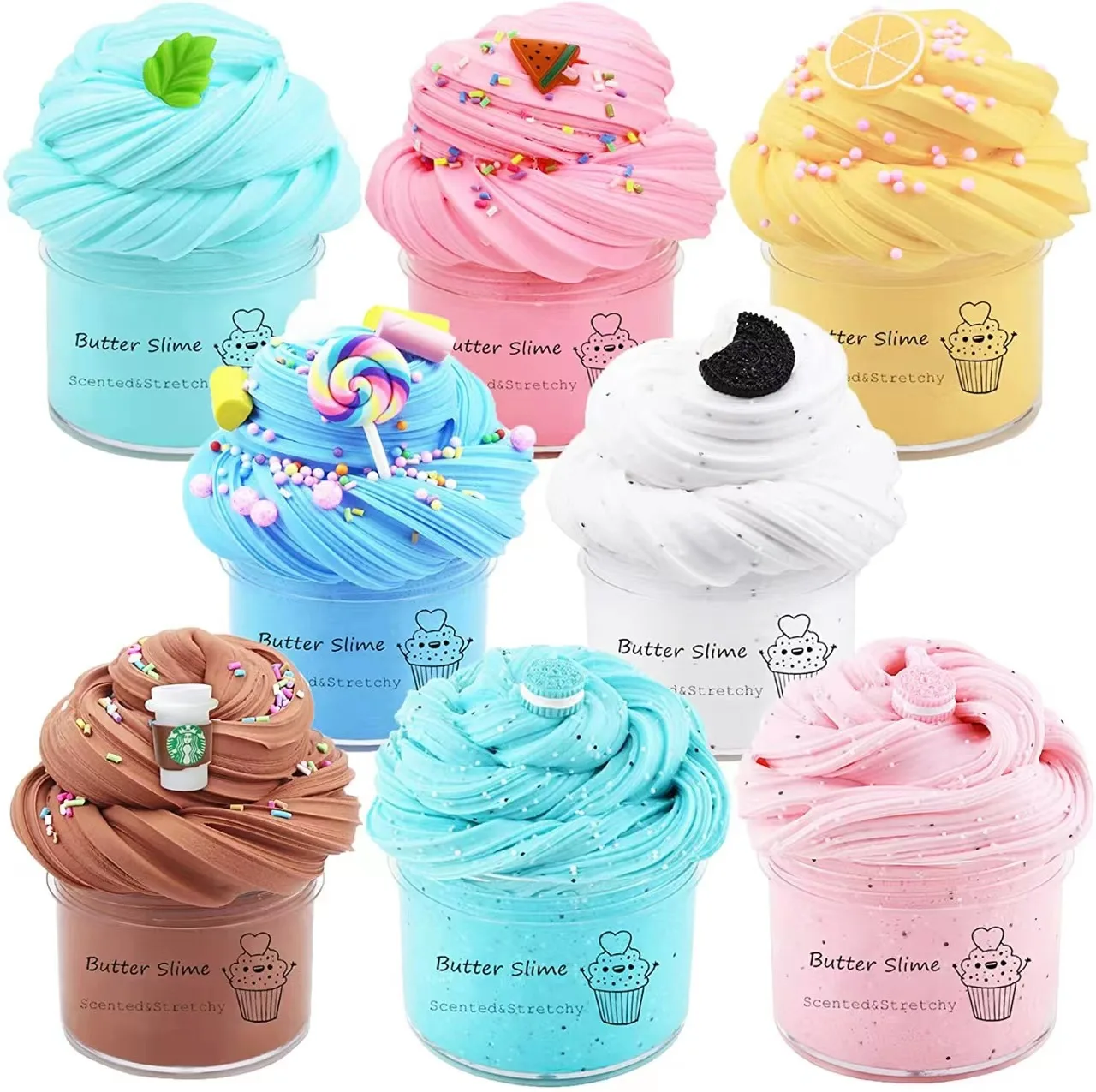 Флаффи-слайм 60 мл, игрушка из полимерной глины, добавка, мягкий легкий Пластилин для слайма, жвачка антистресс