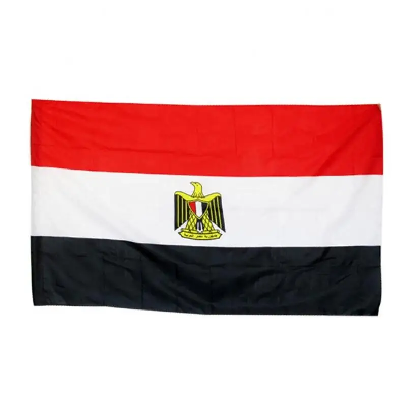 3x5 Foot Egypt Flag Vivid Color Fade Proof Canvas Header Double Stitched Egyptian Flags Polyester with Brass Grommets