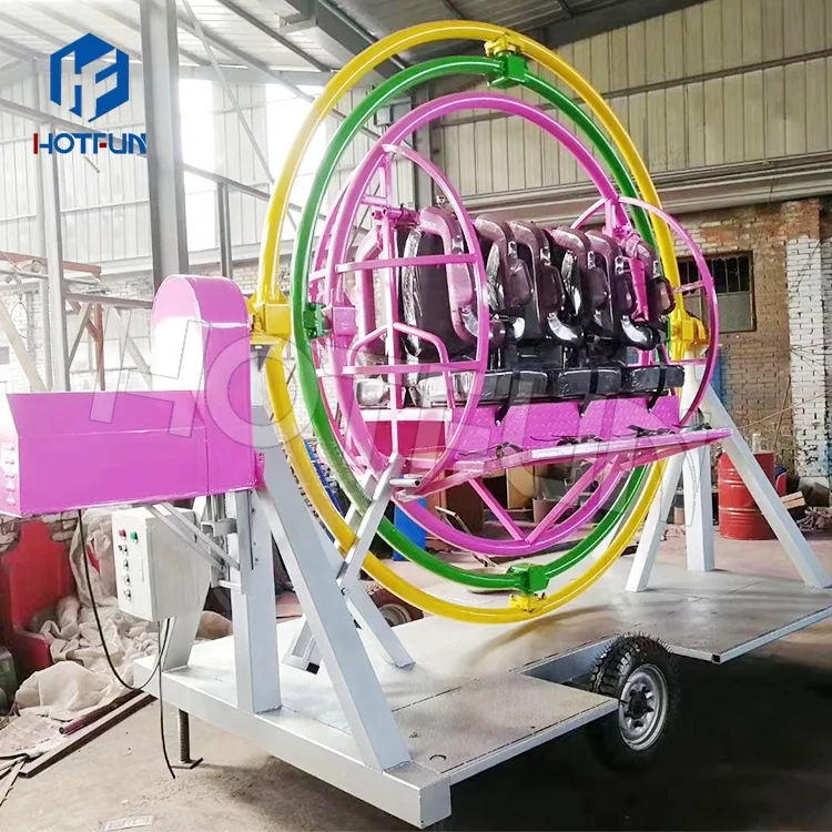 Amusement Ride Portable Mini Equipment 3d Space Ring Human Gyroscope For Sale