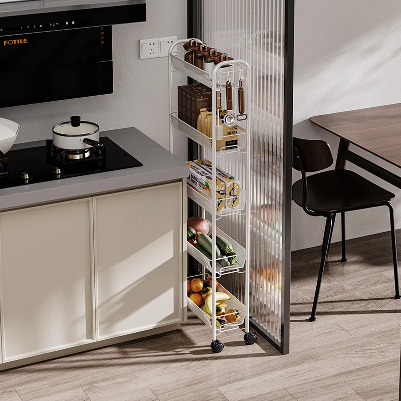 3Tier Rolling Metal Wires Kitchen Utility Trolley Cart/Home Kitchen Bathroom Storage Shelf Basket Cart