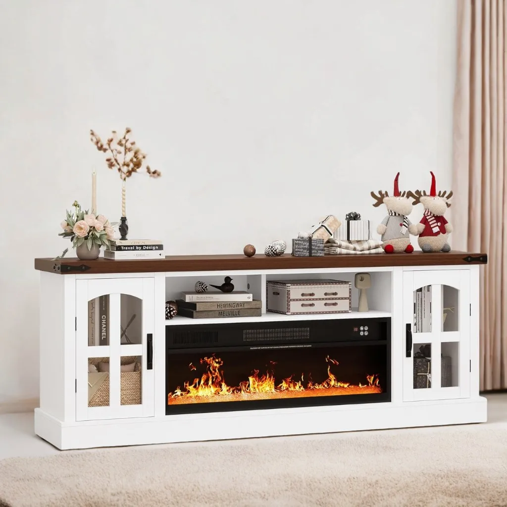 71 inch fire place living room tv cabinet remote control Decor Electric Fireplace TV Stand entertainment center with fireplace