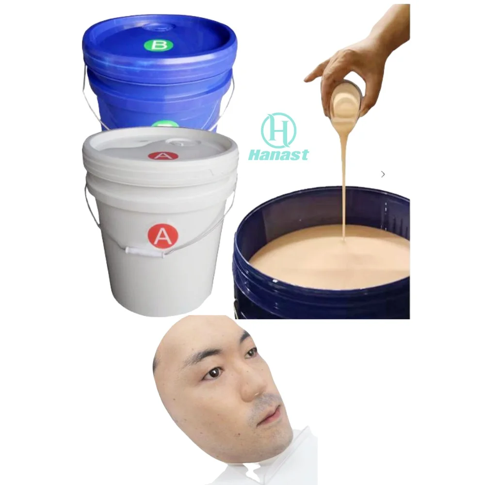 Hanast Mold Silica Gel RTV 2 Liquid Silicone Rubber for  Life Simulation Artificial Female Skin
