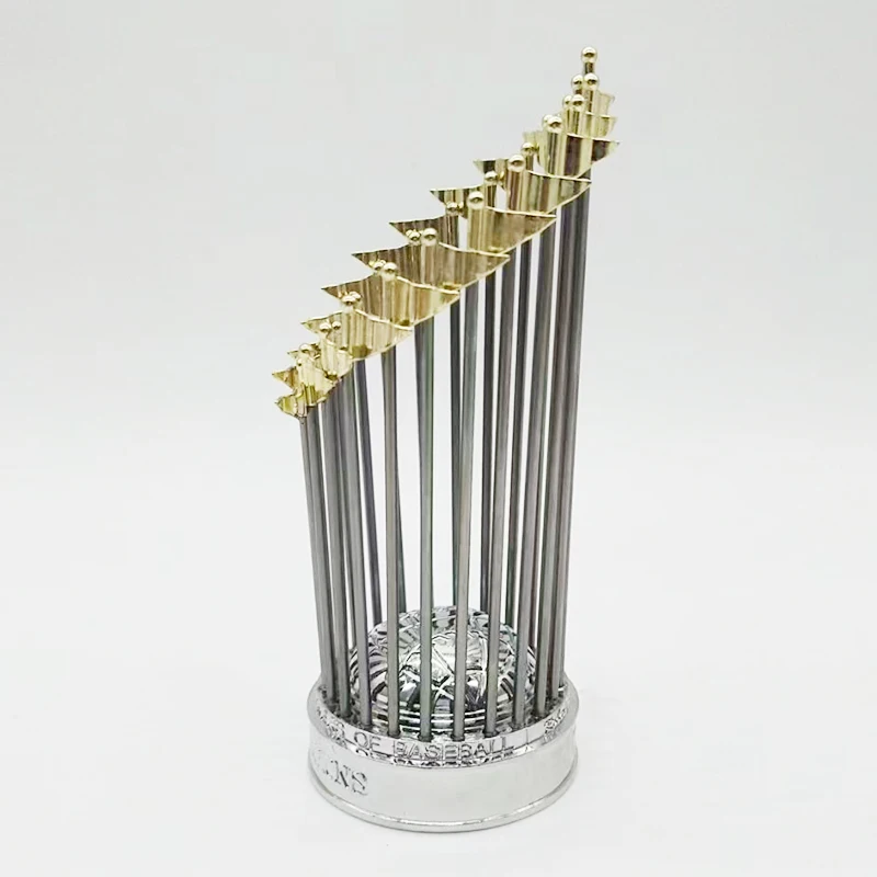 12cm Alloy Trophy All Years Baseball League Championship Trophy Cup Sports Games Memory Arts Crafts for Sport Fans