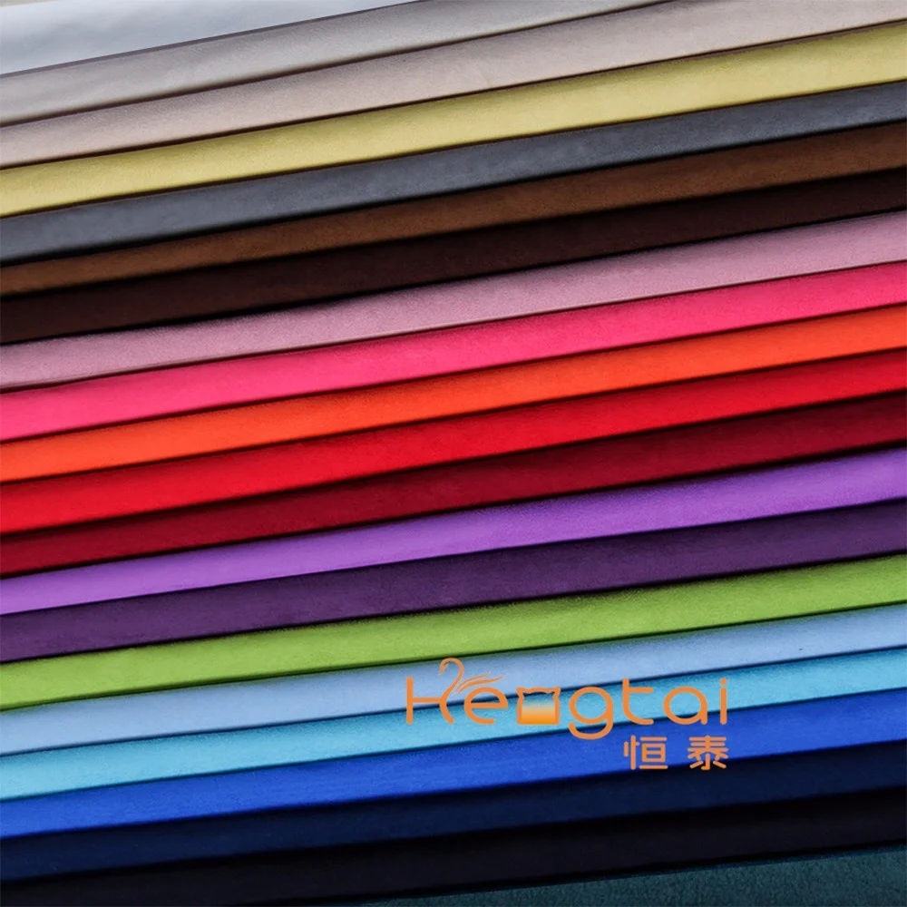 100% Polyester Warp Weft Wholesale Faux Micro Suede Sofa Car Seat Fabric Stock On Hand