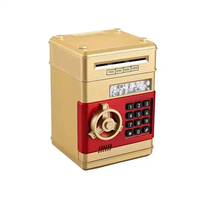 money red coin box atm bank toy with high quality