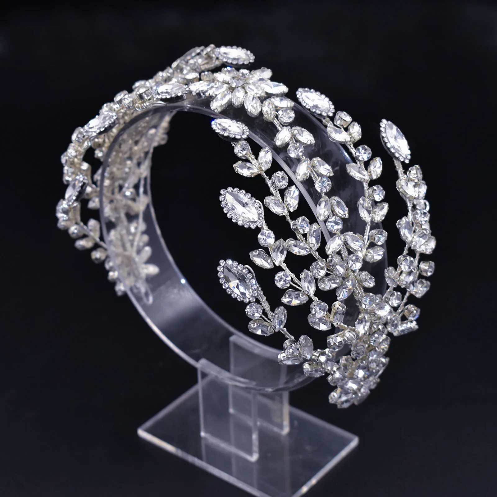 Good Quality Traditional Elegant Head Chain Forehead Pearl Rhinestone Decor Bridal Headbands