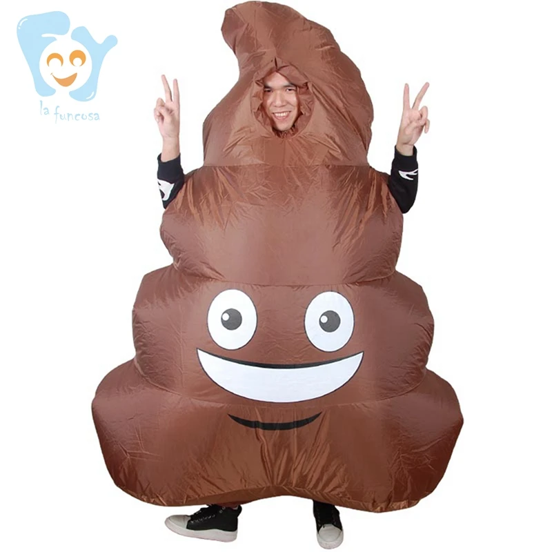 Unisex Adults Funny Halloween Pary Holiday Walking Mascot Inflatable Poop Costume