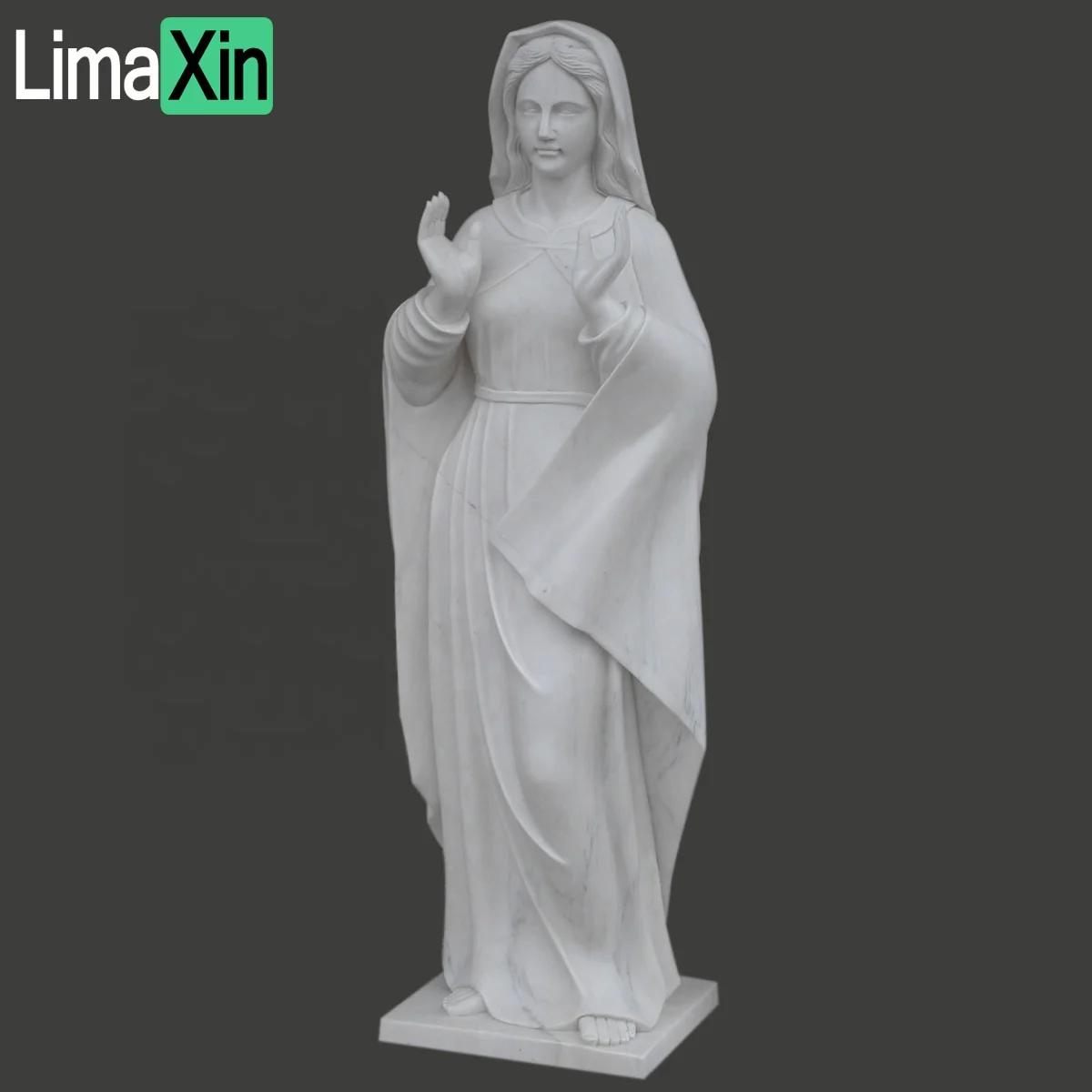 Factory direct supply garden decorative marble mary statue hand carved life size marble virgin mary statue
