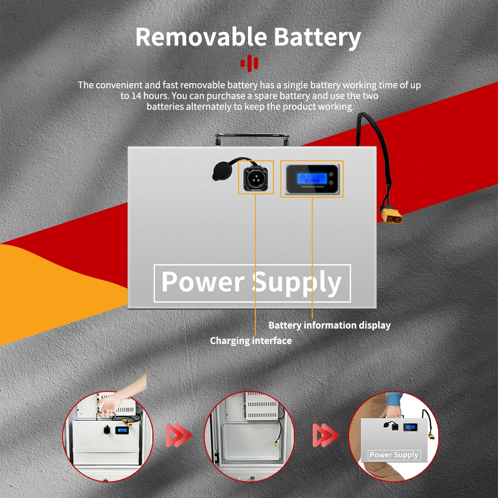 43 Inch Movable Waterproof Digital Signage Screen 1500nits Outdoor Shopping Mall Wayfinding Medical Treatment Welcome Display