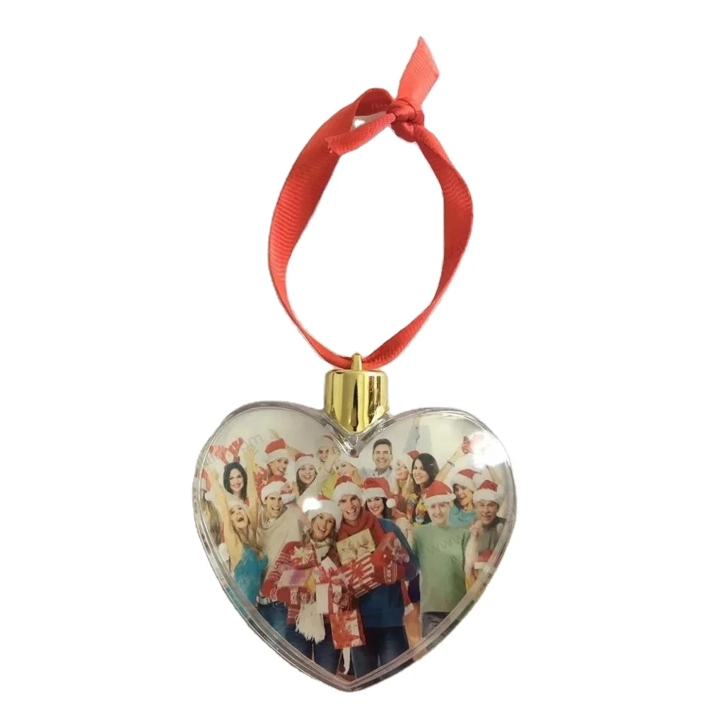 Decorative photo frame plastic heart picture hollow box photo ornament for Xmas & wedding