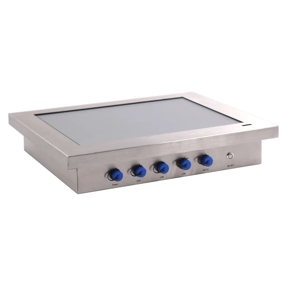 10.4inch Intel J1900Ghz quad core waterproof stainless steel panel pc with barcode reader