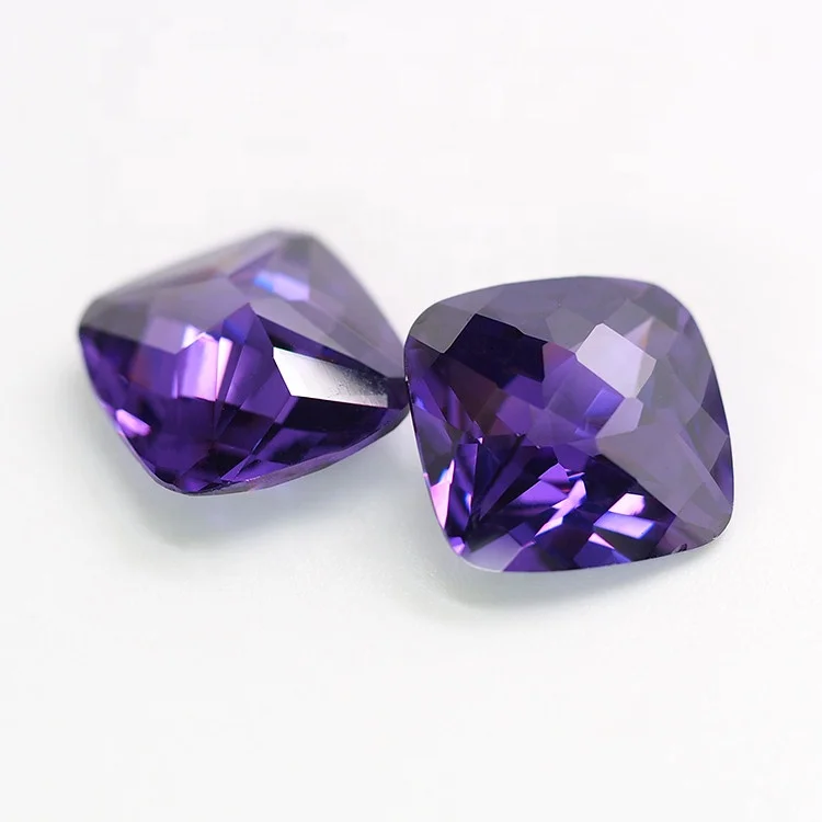 Высший сорт Подушка Форма синтетический аметист cz камень