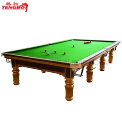 High quality 12ft snooker table billiard tables with steel cushion