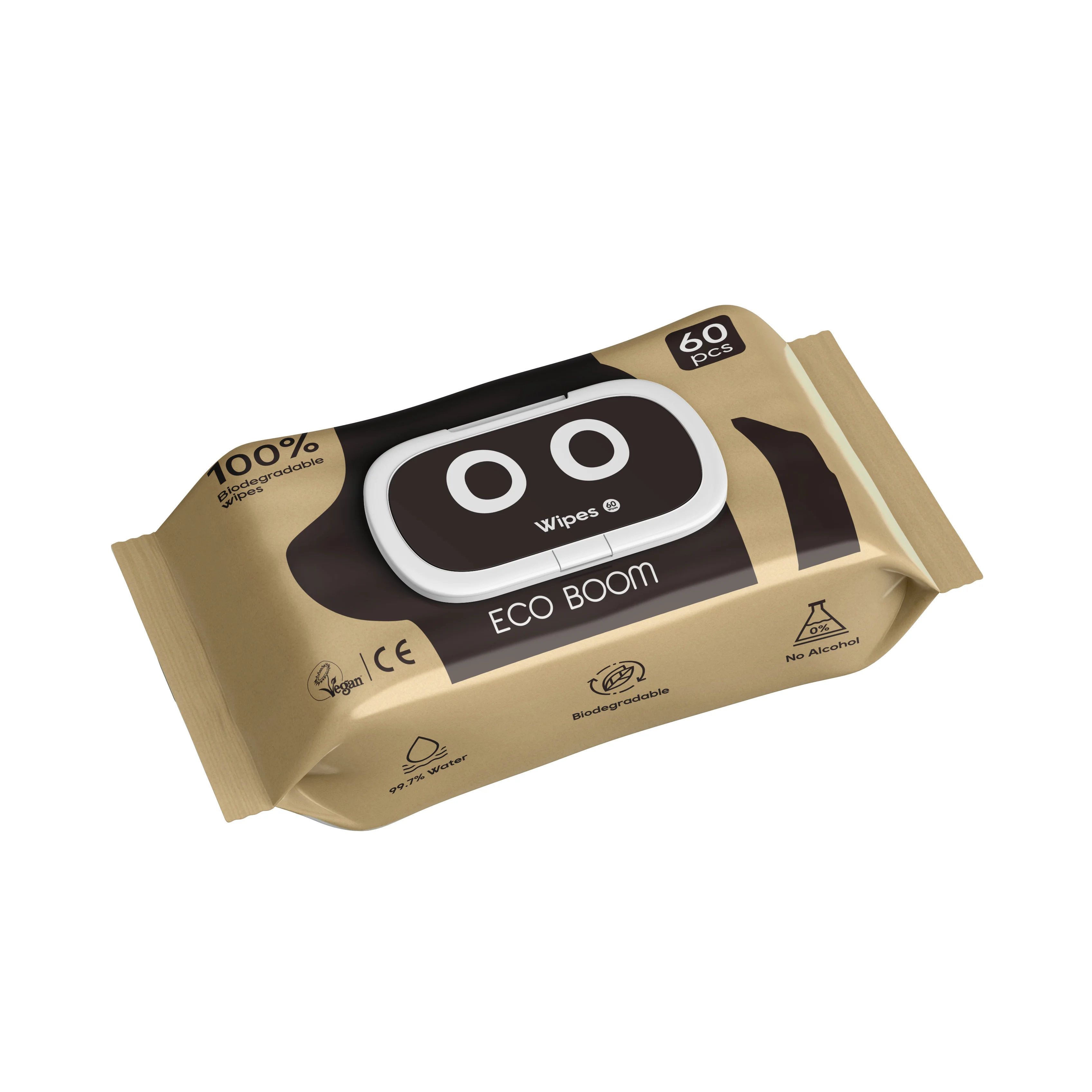 ECO BOOM natural sustainable flushable plant based paw custom aloe vera procurement wholesale cat wipes