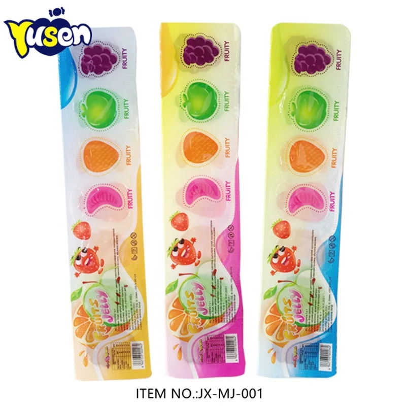 7-in-1 Colorful Mini Fruit Shaped Jelly Pudding Sweet Taste Packed in Tote Bag Cartoon Shape Cup Packaging