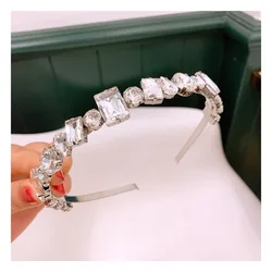 wholesale newest 2021 luxury crystal headband fashion rhinestone headband bandana for women bling headband LSHB001