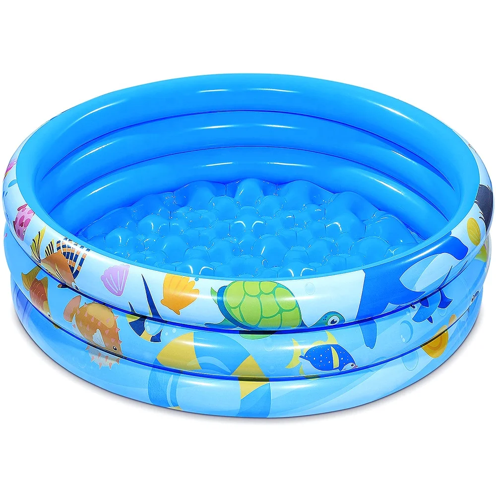 Синее Море Тема ПВХ 3 кольца надувной наружный задний двор водное удовольствие Малыш Дети Круглый Бассейн