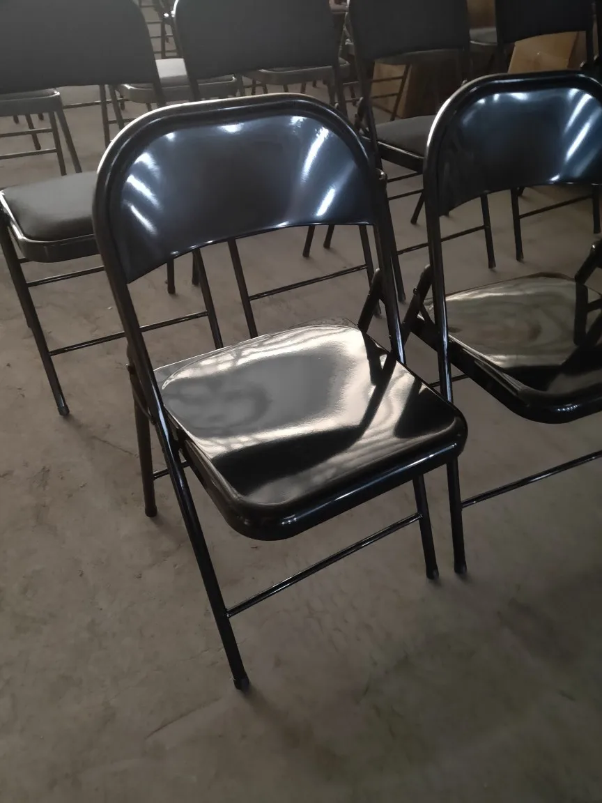 Wholesale Cheap Black Metal Folding Chair Folding Metal Chair