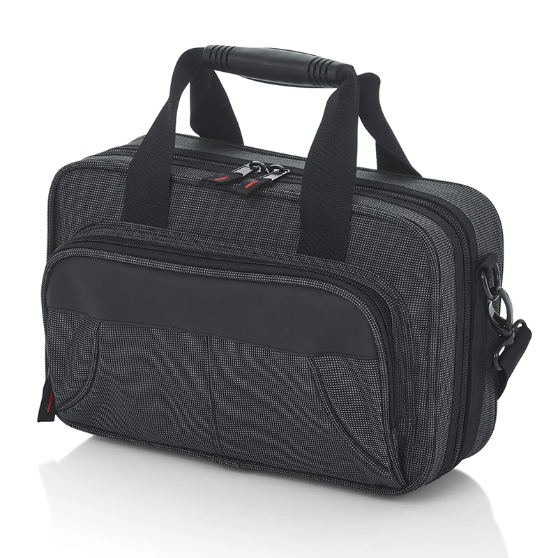 Clarinet Case with Removable Strap and Rubber Interlocking Carry Handle