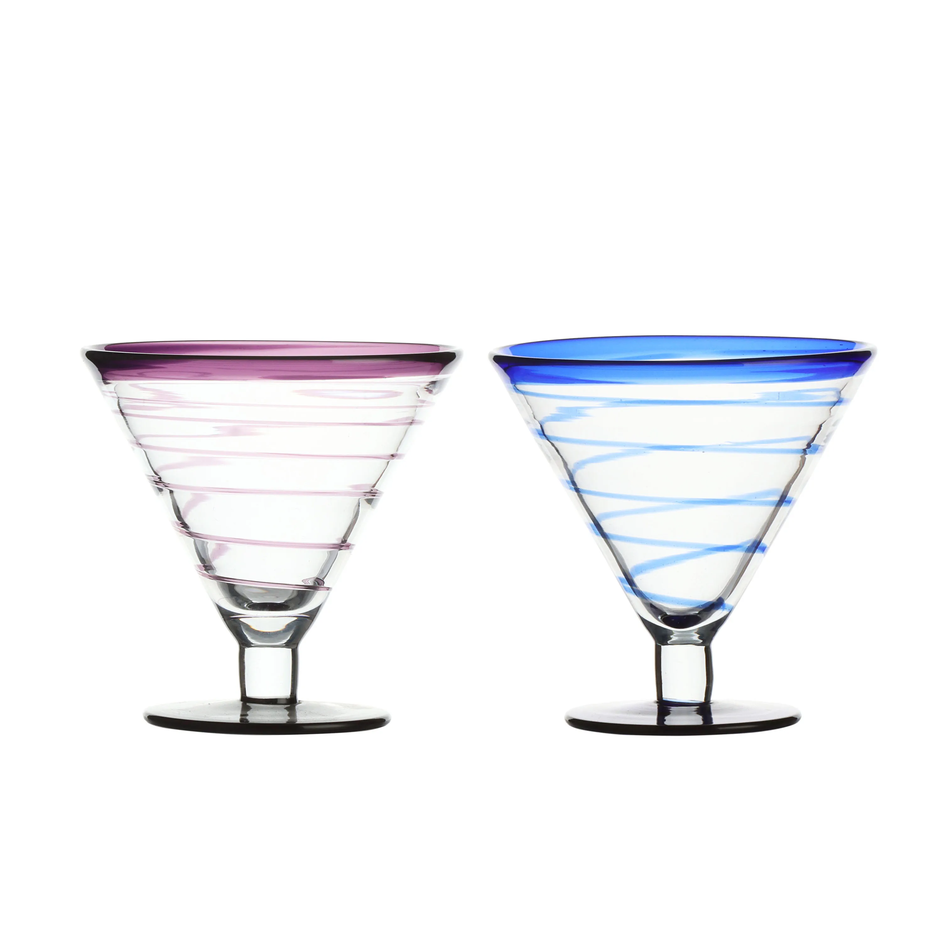 Unique Design Lead Free Bar Glassware Party Drinking Cocktail modern purple striped wine glass