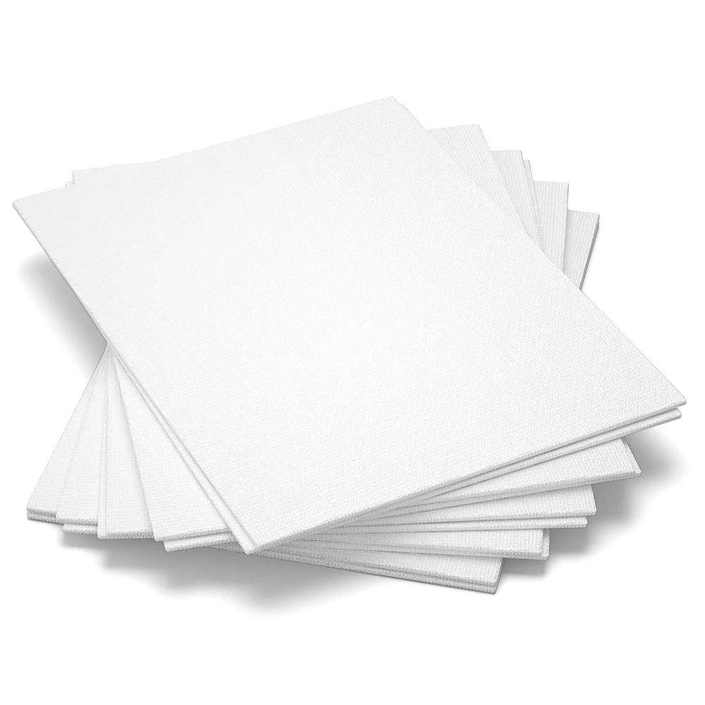 6pcs Canvas Panels, Gesso Primed White Blank Canvas for Painting - 100% Cotton Art Supplies Canvas Board for Acrylic ,Oil Paint