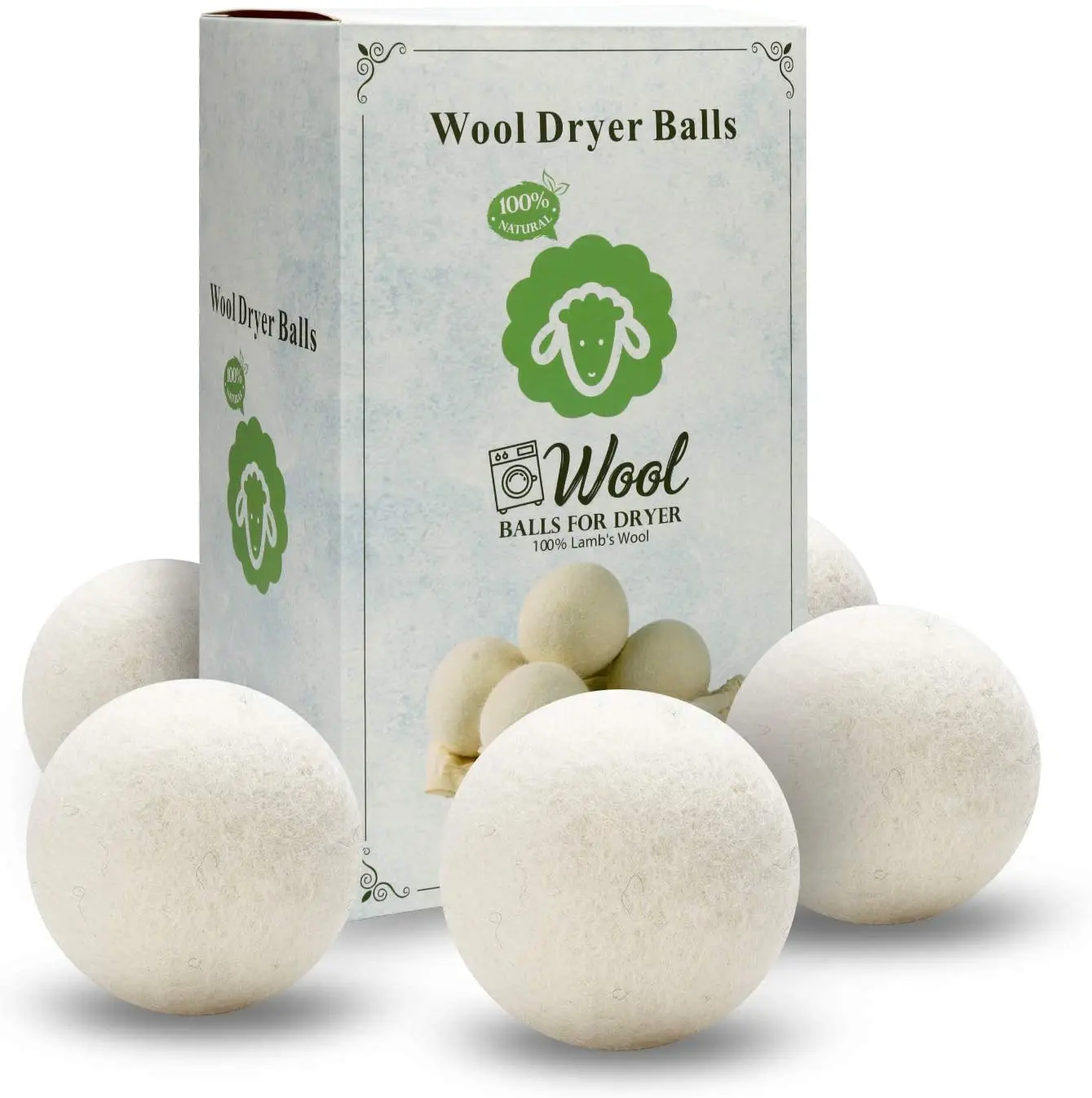 novedadess 2024 New Zealand wool laundry dryer  balls organic for drying machine